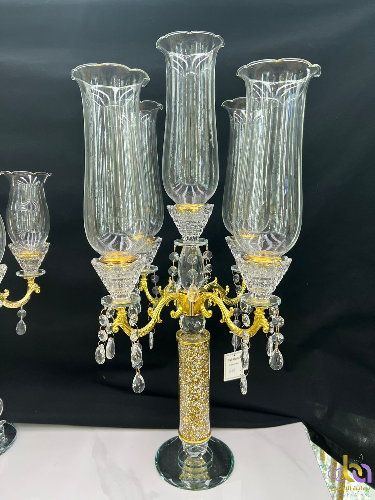 سنتر بيس شمعدان خماسي اذرع كلاسك 